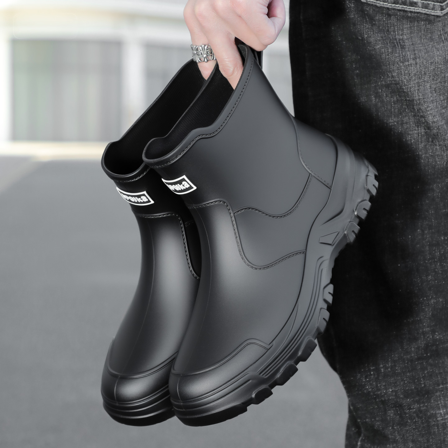 أحذية مطر رجالية عصرية جديدة ب - مراجعة Fishing Boots وسعره